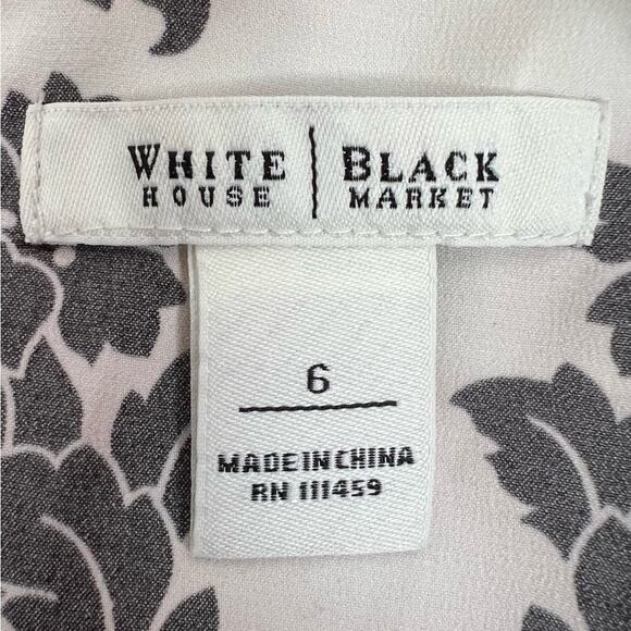 WHBM Shift Dress Floral Print in Black and White Size 6 - Picture 11 of 12